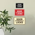 thumbnail image 3 of Signs ByLITA Classic Framed Door Automatically Locks Sign (Ivory/Dark Brown) - Small, 3 of 6