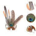 thumbnail image 4 of Tocado de plumas, sombrero indio de jefe hecho a mano para suministros de fiesta, Carnaval de señora, 4 of 6