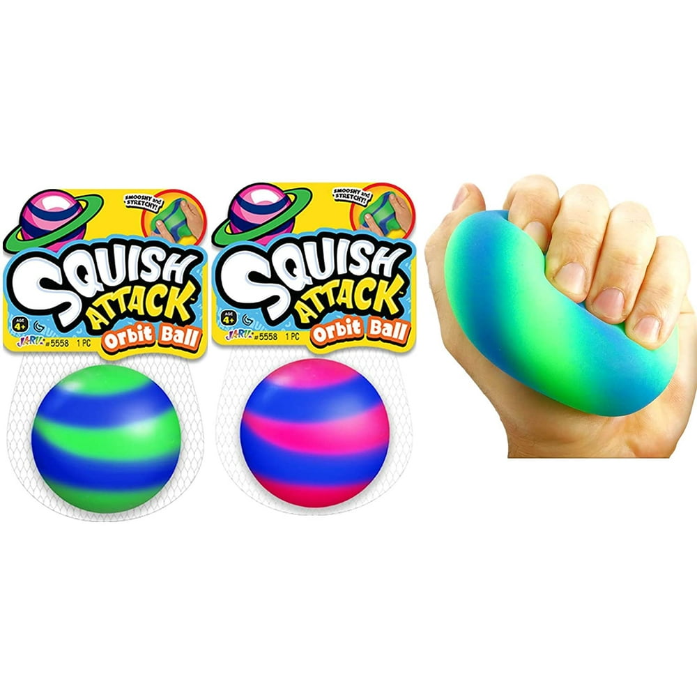 JARU Squish Attack Orbit Ball Stretchy Sand Filled Ball, Squeeze and Stretch, Hand Therapy