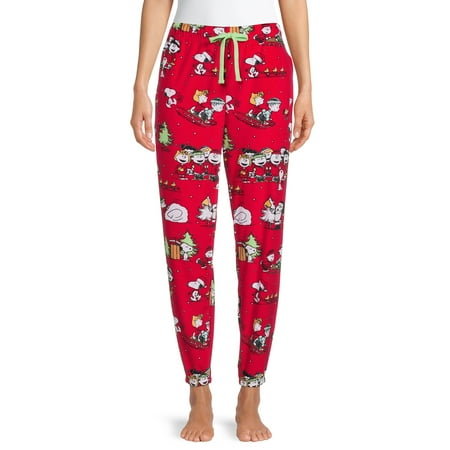 Peanuts Snoopy XM Women s and Women s Plus License Plush Pant Brilliant Red size M