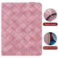 thumbnail image 2 of for Samsung Galaxy Tab S8 Plus/S7 FE/S7 Plus 12.4 inch Case, Rhombus Grid Pattern Multiple Viewing Angles Stand Slim Folio Cover (Pink), 2 of 7