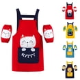 thumbnail image 2 of MUXiin Art Smock For Kids 4-6,Children's Painting Apron, Waterproof Painting Coat, Adjustable Craft Apron, Long Sleeves for 5-11 Years, Boys and Girls, for School Art, 2 of 5
