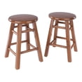 thumbnail image 1 of Ensemble de 2 tabourets de salle à manger Element avec pieds carrés, finition teck, 1 of 4