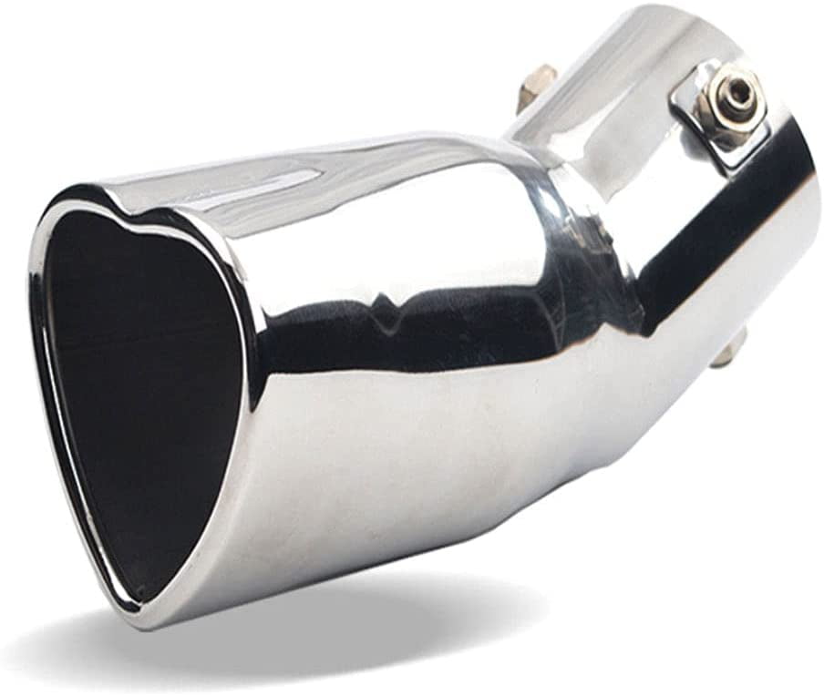1PC 60MM Bent Car Ytype Exhaust Dual Pipe Chrome Muffler End Tip Tail