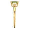 thumbnail image 3 of Clara Pucci 14K Yellow Gold Solid Gold Peridot Three-Stone Anniversary Ring for Women - 0.8 cttw Emerald Cut, 3 of 8