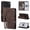 Brown, variant on Sanwo for iPhone 18 Pro Wallet Case with RFID Blocking, Card Holder & Cash Slot, PU Leather Flip Cover with Wrist Strap,Shockproof Protective Case, Purple