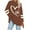 Brown, variant on Women's Plus Size Tunic Tops Long Sleeve Crew Neck Striped Heart Printed Oversized T Shirts Casual Loose Tee Blouses(Wine,X-Large)