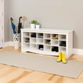 thumbnail image 3 of Prepac 18 pair Shoe Storage Cubby Bench, White, 3 of 5