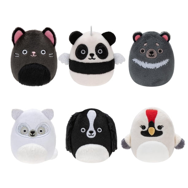 Peluche Squishville de Original Squishmallows Black and White Squad de 2 pulgadas