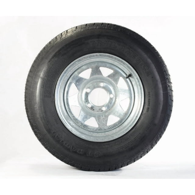 Americana Tire et Pneu de Roue/ensemble Pneu/jante 32156; Loadstar; Ensemble de 2 Pcs en Acier Soudé/galvanisé; ST205 x 75R14; Garantie de Pneu Sans Souci de 1 An; Remorque; Radial