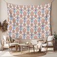 thumbnail image 2 of Orange Blue Geometric Tapestry for Bedroom Wall Hanging Tapestry, Southwest Ethnic Country Ceiling Backdrop Tapestries Poster Blanket Wall Decor for Teens Room Living Room Dorm 39" x 59", 2 of 8
