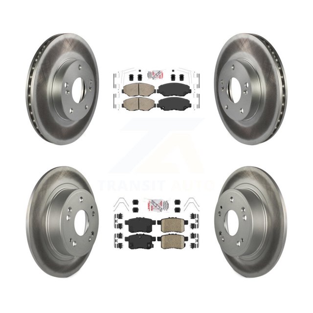 Transit Auto Front Rear Ceramic Pads and Coated Disc Brake Rotors Kit for Car Honda Accord KGA-105315