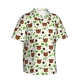 thumbnail image 2 of Uemuo Cute Bear Printed Regular Fit Short Sleeve Casual Hawaiian Shirt for Men,Aloha shirt,Tropical shirt,Floral print shirt,Vacation Beach shirt-Large, 2 of 9