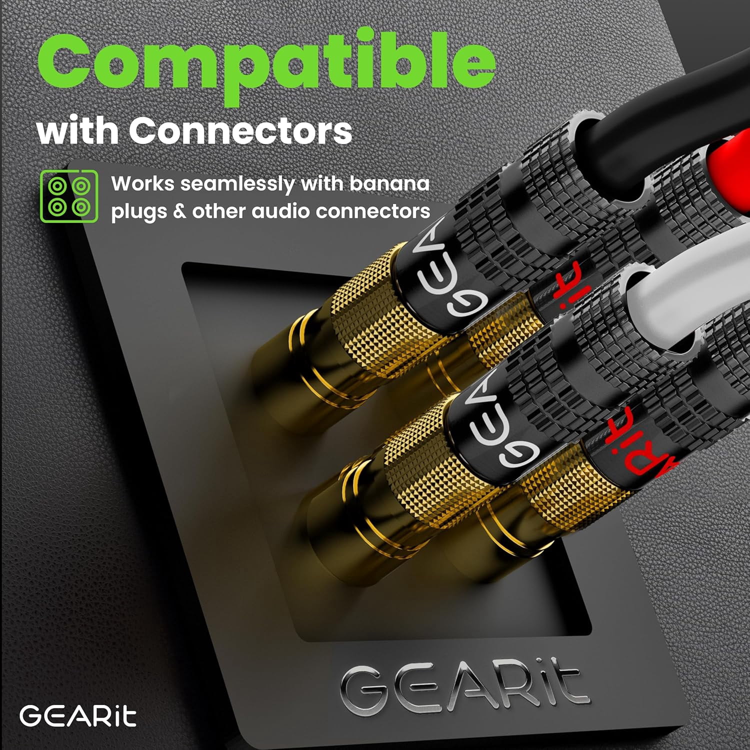 GEARit 14/4 AWG Speaker Wire CL3 Oxygen Free Copper, Indoor and Outdoor Use, Black, 100 Feet / 30.48 Meters