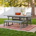 thumbnail image 3 of Walker Edison 4-Piece Classic Outdoor Patio Dining Set - Grey Wash, 3 of 10