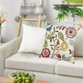 thumbnail image 4 of CASAFUN Green Tropical Leaf Pillow Covers 17.7x17.7 In Couch Pillow Cases Printing Summer Throw Pillows Polyester Linen Outdoor Cushion Covers Home Decor for Living Room Bedroom Bed Cushion, 4 of 6