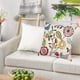 thumbnail image 3 of Fundas de almohada de lino con estampado de flores tropicales C, 3 of 6