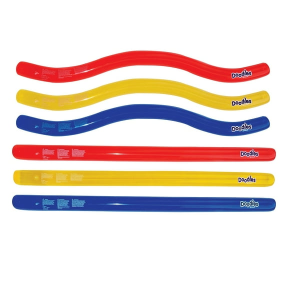 Swim Central Inflatable Swimming Pool Doodles - 72" - Set of 6
