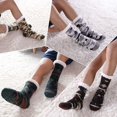 thumbnail image 2 of Mens Fuzzy Slipper Socks Animal Thick Cosy Warm Soft Fleece lined Thermal Winter Non Slip Home Socks, 2 of 7