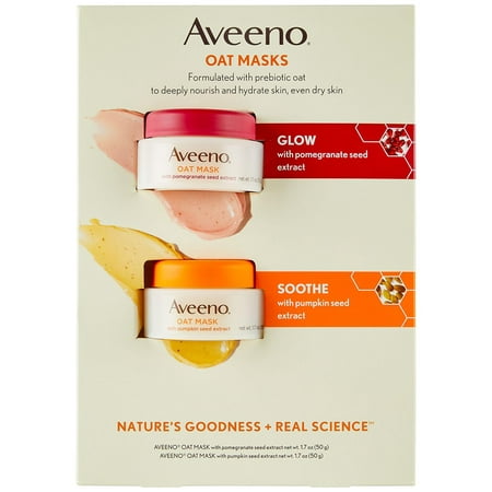 Aveeno Oat Face Mask Dual Pack, Pumpkin and Pomegranate Seed Extract (1.7 oz. ea., 2 (Best Way To Extract Pomegranate Seeds)