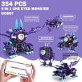 thumbnail image 5 of Remocguys 5in1 Monster Robot Building Set with Remote Control Compatible with Lego Robotics Stem Toys for Ages 8-13 Boys, 5 of 7