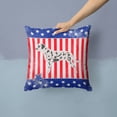 thumbnail image 2 of USA Design with Dog Fabric Decorative Pillow, 2 of 4