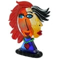 thumbnail image 2 of GlassOfVenice Murano Glass Picasso Head Of A Woman With Red Hair, 2 of 7
