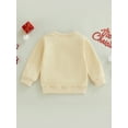 thumbnail image 4 of Bagilaanoe Toddler Baby Girl Boy Christmas Sweatshirt Long Sleeve Letter/Deer Print Pullover 6M 12M 18M 24M 3T 4T Kids Fall Loose Tee Tops, 4 of 9