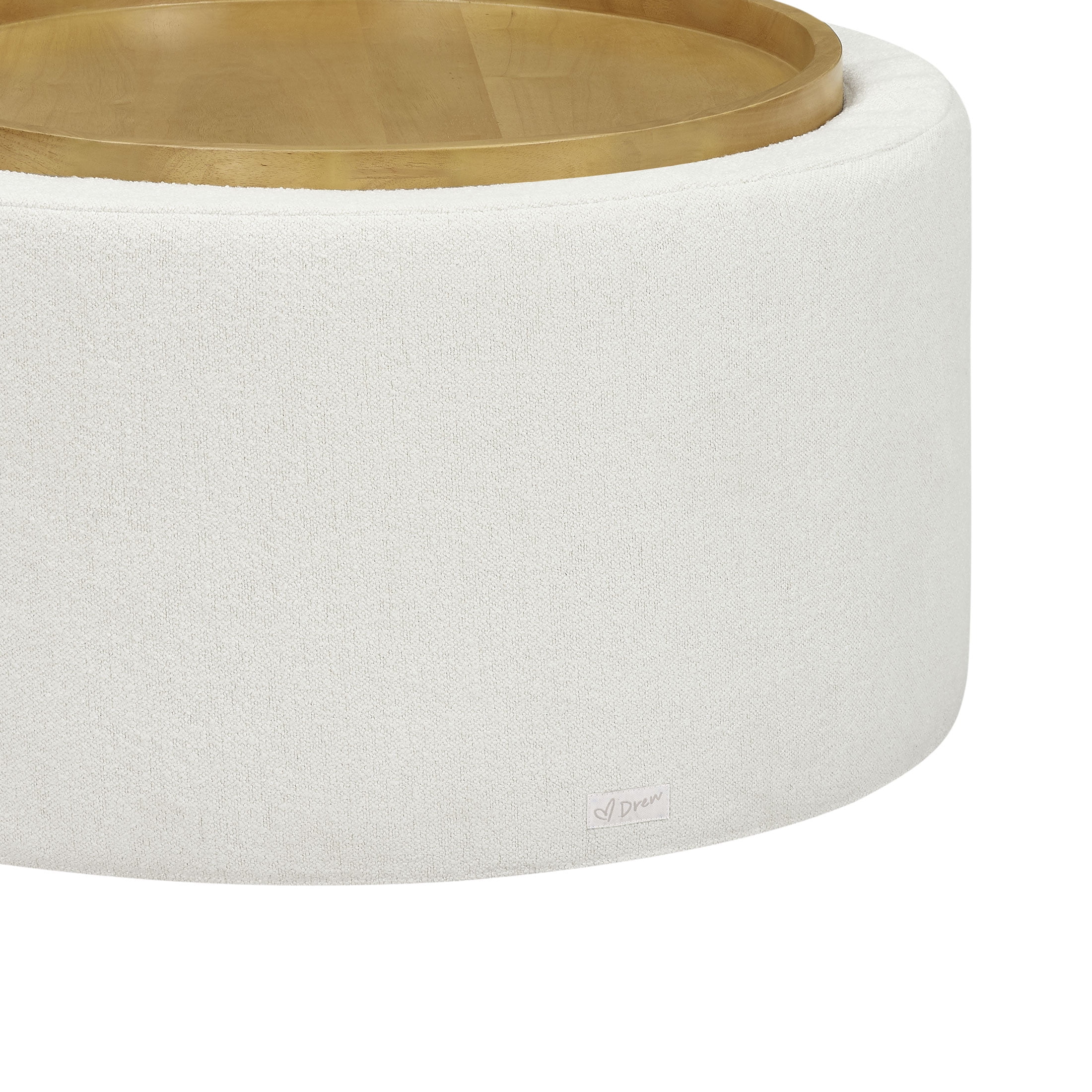 Beautiful Drew Stowaway Coffee Table with Storage by Drew Barrymore, Cream