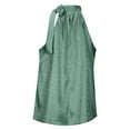 thumbnail image 5 of Crop Tops d'Été pour Femmes Col Rond Sans Manches Ajusté Couleur Unie Imprimé Léopard Tee Tops, 5 of 5
