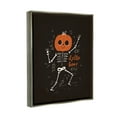 thumbnail image 3 of Hello Boo Halloween Smiling Skeleton Holiday Graphic Art Luster Gray Framed Art Print Wall Art, 3 of 6