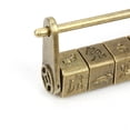 thumbnail image 4 of Bronze Zinc Retro Side-Opening Chinese Zodiac Password Lock, 3.2"×1.4"×0.6", 95g Classical Style Exquisite Small Lock, Perfect Collectible & Gift Idea for Friends, 4 of 7