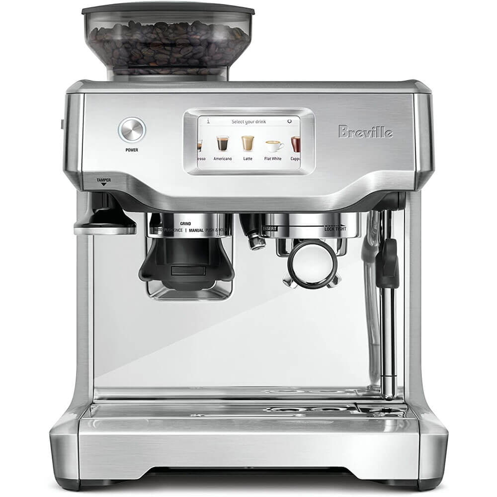 Breville - the Barista Touch Espresso Machine with 9 bars of pressure, Milk Frother and integrated grinder - Stainless Steel