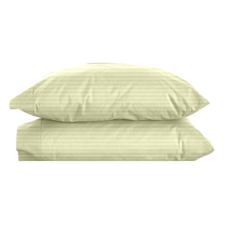 The Great American Store Queen Pillow Case Set Of 2 Stripe Ivory 100% Brushed Microfiber Soft and Cozy Wrinkle Fade Stain Resistant with Envelope Closure