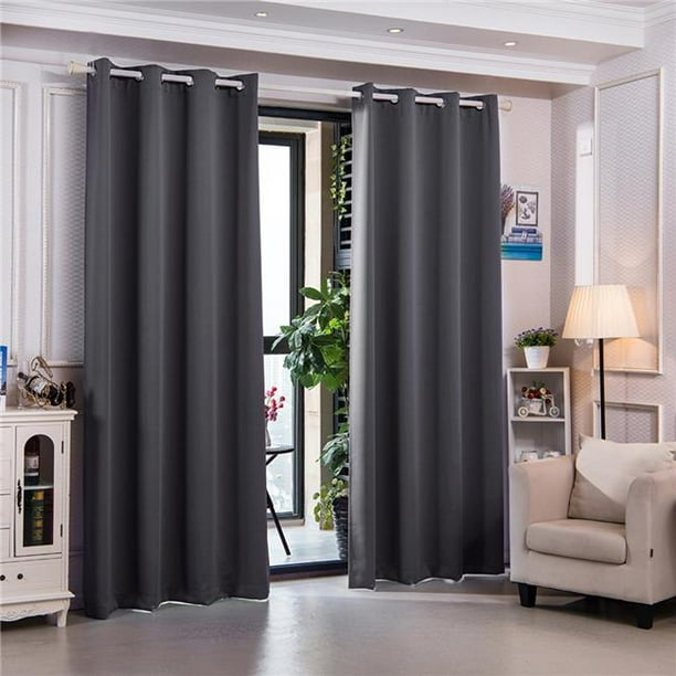 Elegant Home Fashions WC-CHB15-84 84 in. Sparta Premium Isolation Solide Occultant Thermique Panneaux de Fenêtre&44; Gris Tourterelle