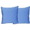 Capri Solid Blue Throw Pillows 2-pack