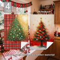 Yardlyne Tea Towels Christmas, A christmas tree on a red plaid ...