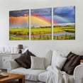 thumbnail image 2 of Nawypu  Canvas Print Pictures Wall Art Painting Rainbow Over Countryside Framed &amp; Stretched Posters Ready to Hang Home Decor Artworks 12''x16''X3 Panels, 2 of 4