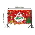 thumbnail image 2 of Grinch Christmas Decorations Birthday Background Fabric Party Banner Birthday Party Background Decoration Photo Photo Props, 2 of 2