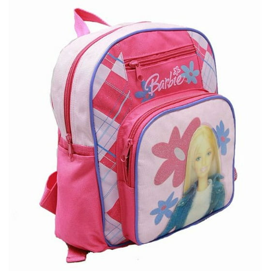 Barbie Small Backpack w/ Water Bottle Pink Doll New School Bag