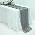 thumbnail image 2 of BalsaCircle 10 Feet Gray Cotton Cheesecloth Gauze Extra Table Runner Home Decorations, 2 of 8