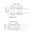 thumbnail image 2 of Conector de cadena Uxcell 4Pack Master Link Roller de acero inoxidable de 8 mm de paso para cadena 05B, 2 of 6