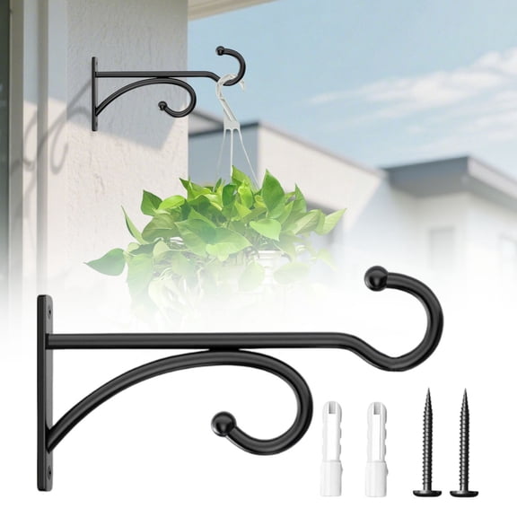 Plant Hangers Outdoor Metal Plant Brackets,Heavy-Duty Wall Mount Hooks,Wall Mount Plant Bracket for Hanging Baskets,Bird Feeders,Wind Chimes, Lanterns