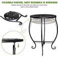 thumbnail image 2 of Outdoor Side Tables for Small Spaces, 2 Pack 10 Inch Round Metal End Table Weather Resistant Metal Patio Side Table for Patio Yard Porch Balcony Garden Bedside, Plant Stand for Indoor Outdoor, 2 of 7