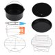 thumbnail image 2 of 7 pulgadas 7 unids/set accesorios para freidora de aire Kit Pizza Pan pastel barril soporte de Metal Clip de comida, 2 of 8