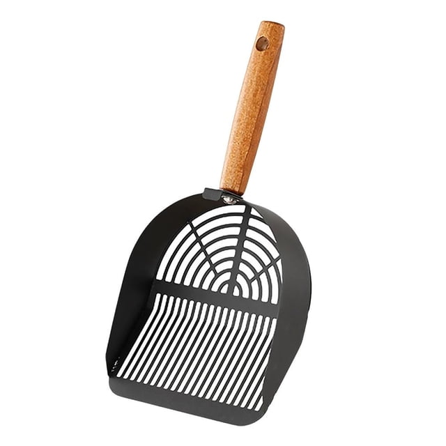 Stainless Steel Cat Litter Shovel - Long Handle, Efficient Cleaning, Multi-Use
