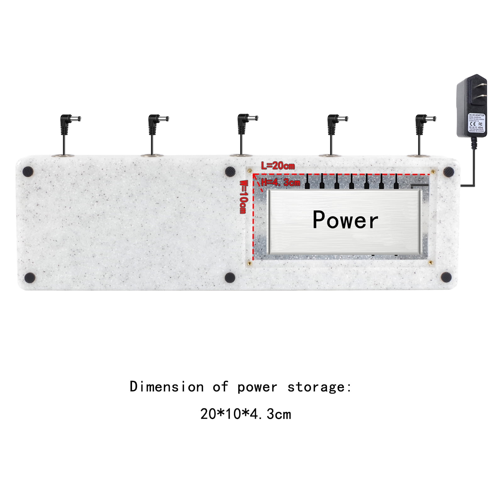 RPB-3 Rockhouse Small Portable Lightweight Engineering Guitar Effect Pedal Board with Linking Tapes