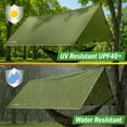 thumbnail image 3 of Wakeman Outdoors 10 x 12ft Camping Tarp for Tent or Hammock Rain Fly with UPF40 UV Protection, Green, 3 of 10
