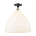 thumbnail image 4 of Innovations Lighting  Bristol Glass - 1 Light 16" Semi-Flush Mount Black Antique Brass/Matte White, 4 of 5