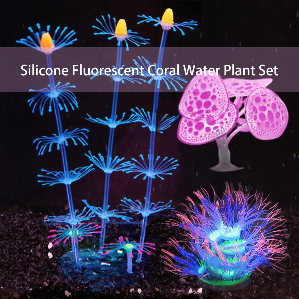 Fish Tanks Fluorescent Artificial Grass Crafts Simulation Landscape Grass Plant FishTank Landscaping Fish Tanks Plant
